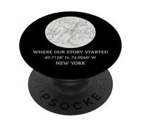 Where Our Story Started - New York City Map PopSockets Adhesive PopGrip