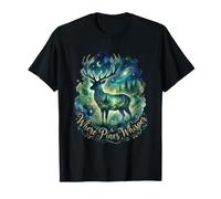 Where Pines Whisper Deer Watercolor Forest Nature Art T-Shirt