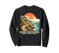Where Redwoods Meet Salt Air California Coast Retro Sweatshirt