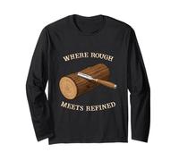 Where Rough Meets Refined Log Furniture Builder Long Sleeve T-Shirt