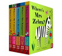 Where’s…? Felt Flaps Board Book Collection 5 Books Set - Ingela P Arrhenius (Where’s Mrs Bear?, Mr Lion, Mrs Zebra, Mr Unicorn, Mrs Kangaroo) | Baby & Toddler Lift-the-Flap Books