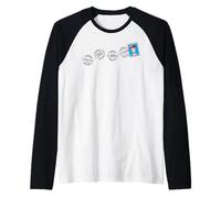 Where’s Waldo The Beach Scene Front & Back Raglan Baseball Tee