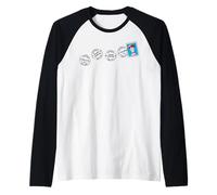 Where’s Wally The Beach Scene Front & Back Raglan Baseball Tee