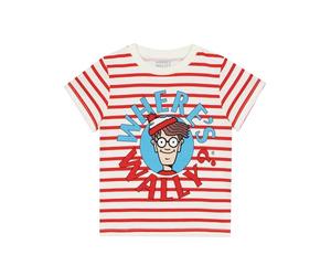 Where’s Wally Top | Boys' T-Shirts | Red and White Striped T Shirt | Red 4-5 Years