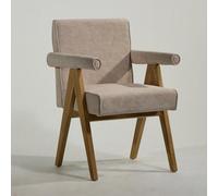 Where Saints Go Ltd Adagio Dining Chair Linen Upholstery Fabric Seat Brushed Natural Oak Frame