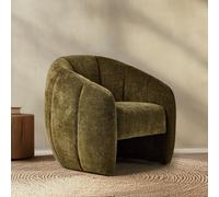 Where Saints Go Ltd Cavan Green Fabric Tub Armchair, Green Frame By Where Saints Go