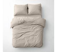 Where Saints Go Ltd Duvet Cover & Pillowcase Set - Natural Stone - Washed Cotton - Double