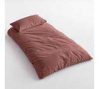 Where Saints Go Ltd Duvet Cover & Pillowcase Set - Terracotta Orange - Washed Cotton - Single