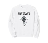 Where Science Meets The Savior Christian Nurse Sweatshirt