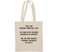 Where Should I go Slogan Natural Cotton Tote Bag White