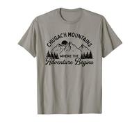 Where the Adventure Begins Chugach Mountains Hiking Alaska T-Shirt