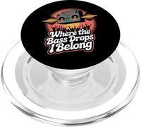 Where The Bass Drops I Belong - EDM DJ Festival PopSockets PopGrip for MagSafe