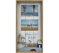 Where the Beach Is 2-Aperture Photo Frame |Coastal-Themed Frame for Two 4 x 6 Inch Photos | Nautical Home Decor for Beach|Lovers Beach Photo Frame| Coastal Decor|With/Without Photo Prints