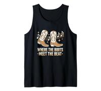 Where The Boots Meet The Beat Line Dancing Lover Tank Top