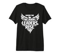 Where the Fire Burns Leaders Rise Scouting Campfire Camping Premium T-Shirt