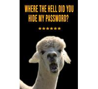 Where the Hell Did You Hide My Password?: Crazy Alpaca | Alphabetized Internet Password Keeper and Organizer for Computer & Website Logins | Gag Gift Idea for Him or Her