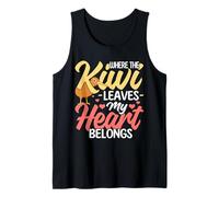 Where The Kiwi Leaves My Heart Belongs Kiwi Love Tank Top