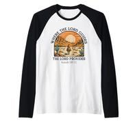 Where The Lord Guides The Lord Provides - Isaiah 58:11 Retro Raglan Baseball Tee