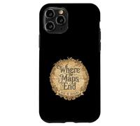 Where The Maps End Here Be Dragons Old Map Collector Case for iPhone 11 Pro