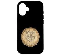 Where The Maps End Here Be Dragons Old Map Collector Case for iPhone 16