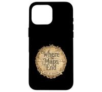 Where The Maps End Here Be Dragons Old Map Collector Case for iPhone 16 Pro Max