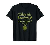 Where the Points Are Made Pickleball Medal Design T-Shirt