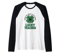 Where The Smart Ideas Grow Lucky Teacher Raglan Baseball Tee