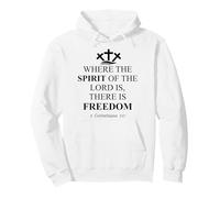 Where the Spirit of the Lord is There is Freedom Christian Pullover Hoodie