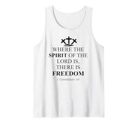 Where The Spirit of The Lord is There is Freedom Christian Tank Top