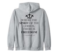 Where the Spirit of the Lord is There is Freedom Christian Zip Hoodie