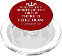 Where the Spirit of the Lord is There's Freedom US Christian PopSockets PopGrip for MagSafe