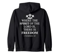 Where the Spirit of the Lord is There's Freedom US Christian Zip Hoodie