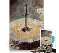 Where The Sword Remained Jigsaw 1000 Piece Mind Skill Play Stable Fit No Shifting Parts Enjoyable Pastime for Long Weekends (38x52cm)