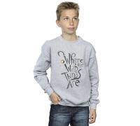 Where The Wild Things Are Boy's Printed White Sweatshirt in Grey | Size: 9 Years Where The Wild Things Are Grey 9 Years