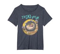 Where The Wild Things are Eat T-Shirt, Women's Plus, Heather Blue, 2X