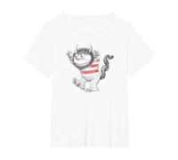 Where The Wild Things are Line Art T-Shirt, Women's Plus, White, 2X