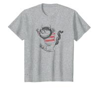 Where The Wild Things are Line Art T-Shirt, Youth, Heather Grey, Large