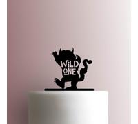 Where The Wild Things Are ? Wild One - Acrylic Cake Topper 7 Inch Width/Purple