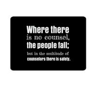 Where There Is No Counsel, The People Fall Hanging Metal Signs Country Men Wall Art Plaques Wall Decorations Garage Signs for Business Office Entryway 10x14 Inch