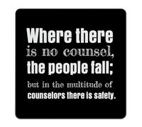 Where There Is No Counsel, The People Fall Metal Signs Outdoor 12x12 Inch Custom House Yard Front Door Wall Decorations Metal Plaque Wall Art Plaques for Porch