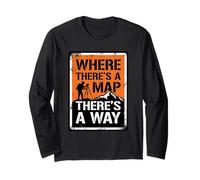 Where There’s A Map There’s A Way Land Surveyor Long Sleeve T-Shirt