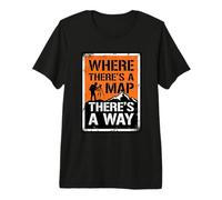 Where There’s A Map There’s A Way Land Surveyor Premium T-Shirt