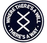 Where There's A Will There's A Way Symbols Embroidered Patch Tactical Morale Applique Fastener Hook & Loop Emblem