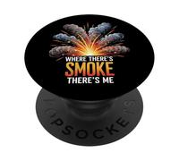 Where There's Smoke There's Me Funny Explosion Design PopSockets Adhesive PopGrip