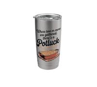 Where Two or More are Gathered There’s a Potluck Christian Stainless Steel Insulated Tumbler