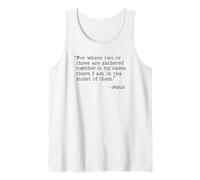 Where Two Or Three Gather Bible Verse Jesus Quote Tank Top