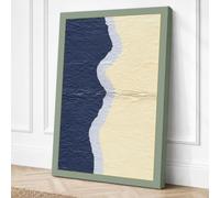 Where Water Meets Sand Canvas Wall Art Print 18x12 Inch