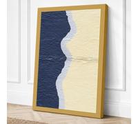 Where Water Meets Sand Canvas Wall Art Print 18x12 Inch