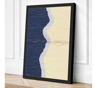 Where Water Meets Sand Canvas Wall Art Print 18x12 Inch (46 x 30 cm)