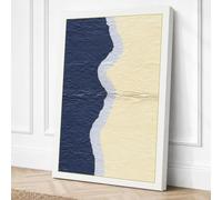 Where Water Meets Sand Canvas Wall Art Print 36x24 Inch (91 x 61 cm)
